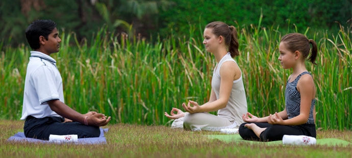 Yoga at the resort