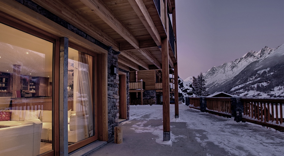 Chalet in winter