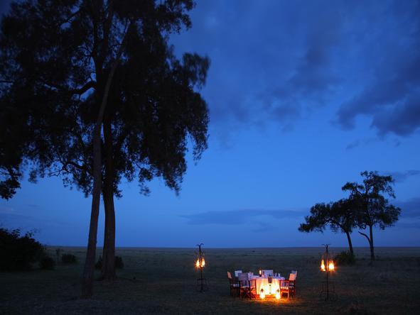 Bush Dinner by Candlelight