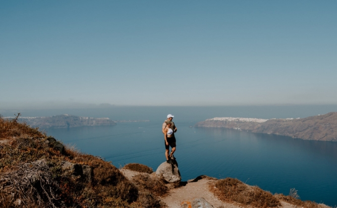 Hiking in Santorini