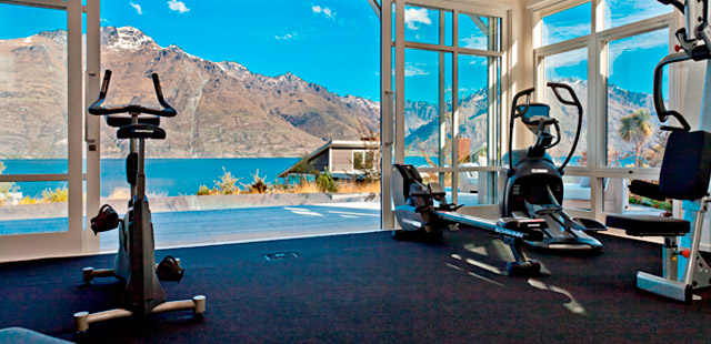 Fitness centre with a view