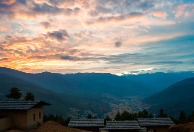 Sunset in Paro